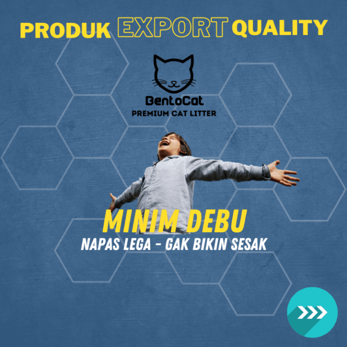 Produsen Pasir Kucing Gumpal Wangi Premium Merek BentoCat